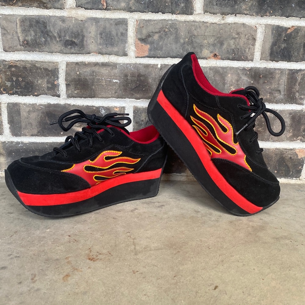 Rare Vintage Platform Flame Shoes